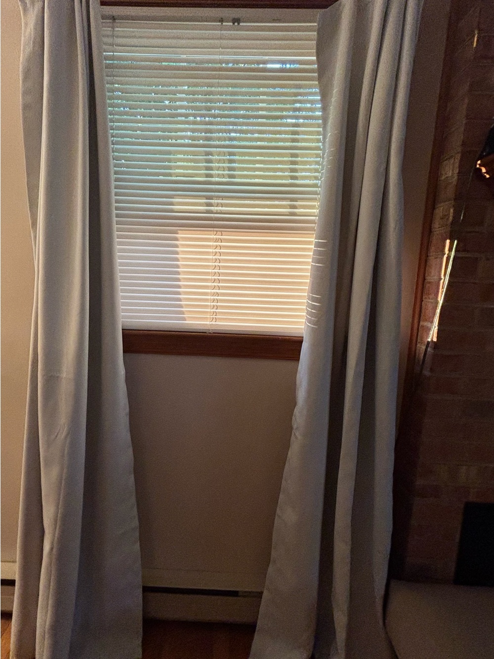 Light Gray pair (2) Window Curtains – Classic Drapery Panel Blackout Curtains.